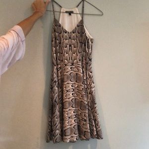 Alligator print swing dress